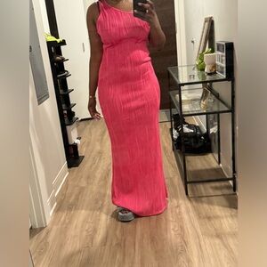 MICAS PINK RIBBED MAXI